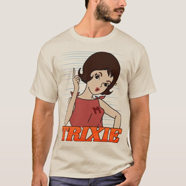 Go Trixie Go! - Retro Speed Racer Cartoon Comic T-Shirt (Front)