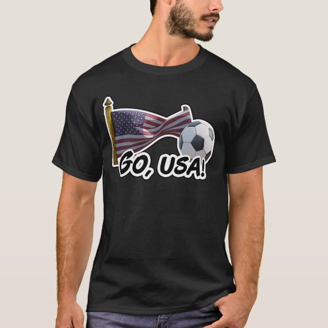 Go, USA Soccer Fan T-Shirt (Front)