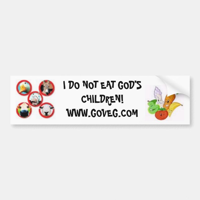GO VEG BUMPER STICKER (Front)