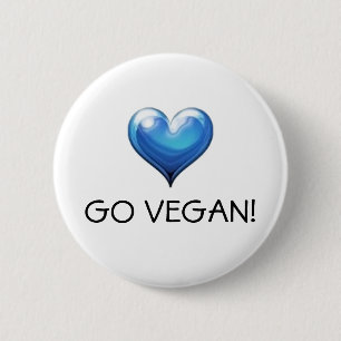 Go Vegan! 6 Cm Round Badge