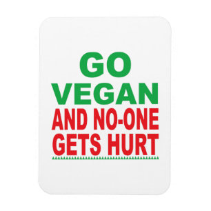Go Vegan And No-One Gets Hurt, Vegan Magnet