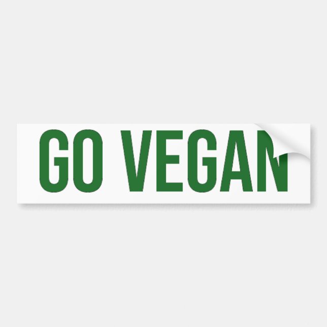 Go Vegan - Animal Rights Bumper Sticker (Front)