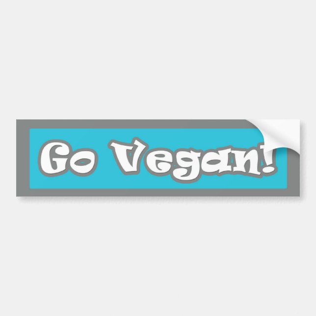 Go Vegan! Bumper Sticker (Front)