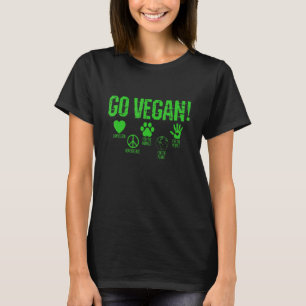 Go Vegan Compassion Nonviolence Animals Planet Peo T-Shirt