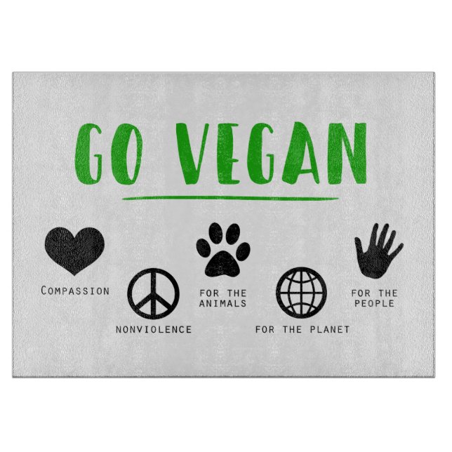 Go Vegan Cutting Board (Front)