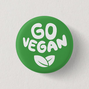 Go Vegan Green 3 Cm Round Badge
