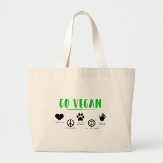 Go Vegan Large Tote Bag