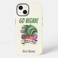 Go Vegan Made by Plants veggie vintage vegetarians