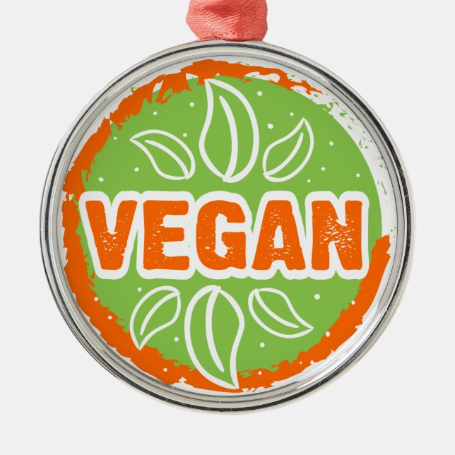 Go Vegan Metal Tree Decoration (Front)