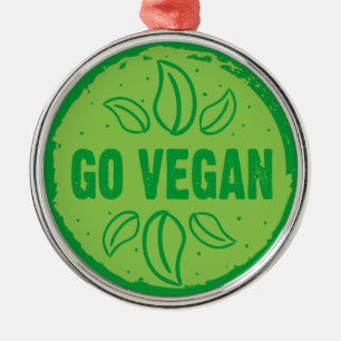 Go Vegan Metal Tree Decoration