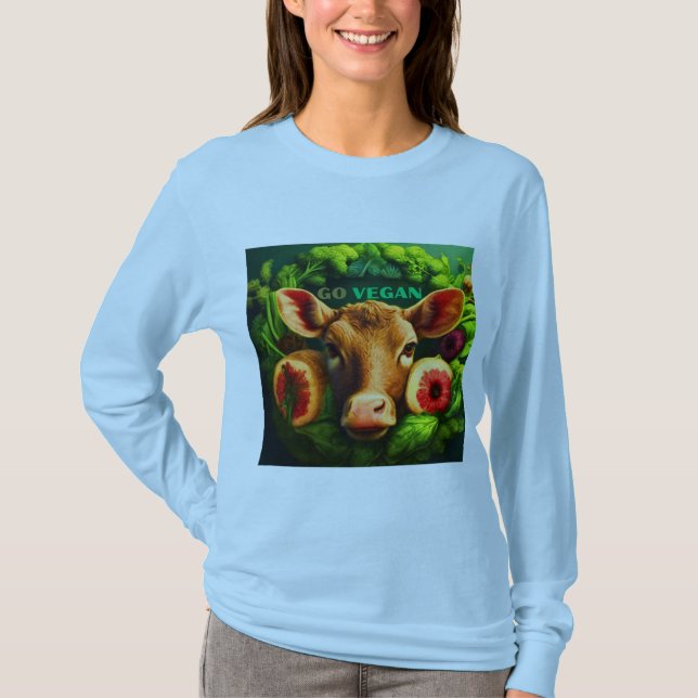 Go Vegan Save Animals T-Shirt (Front)