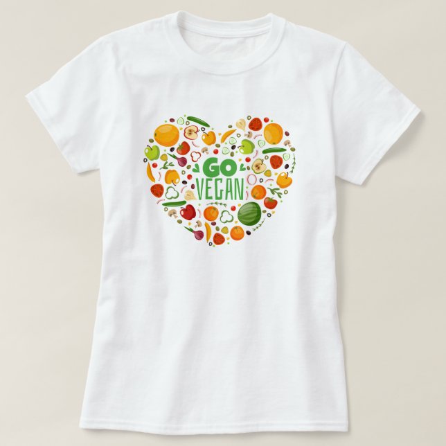 Go Vegan T-Shirt (Design Front)