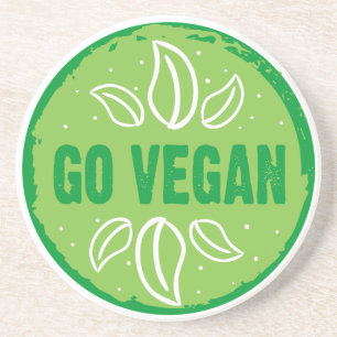 Go Vegan, vegan, veggie, vegetarian, Coaster