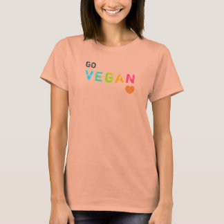GO vegan -  white - Customised T-Shirt