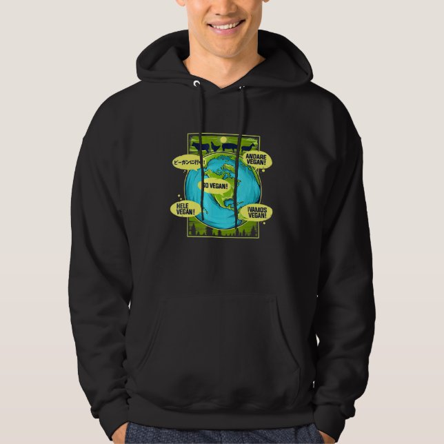 Go Vegan Worldwide Hoodie (Front)