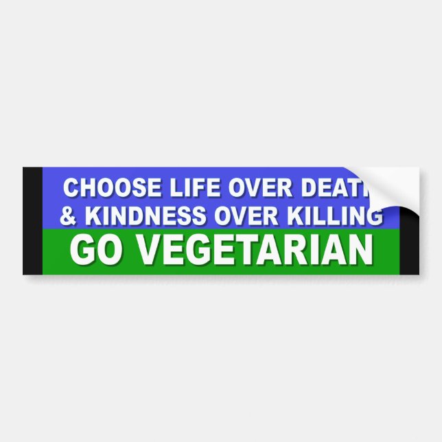 Go Vegetarian Bumper Sticker (Front)