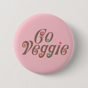 Go Veggie 6 Cm Round Badge