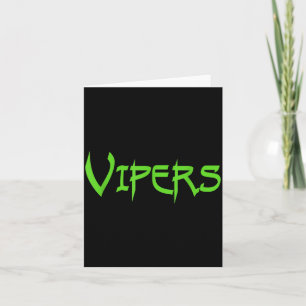 Go Vipers Football Baseball Basball Cheer Team Fan Card