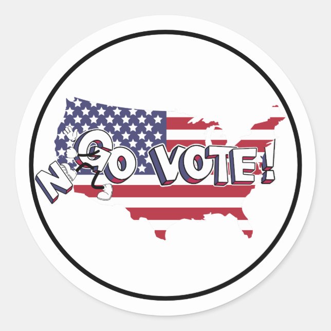 Go Vote sticker (Front)