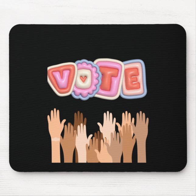 Go Vote Sticker  Mouse Pad (Front)