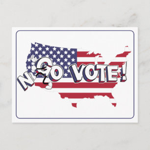 Go Vote! Wahlaufforderungs Postcard