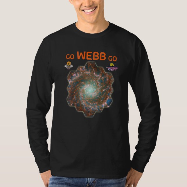GO WEBB GO Webb Space Telescope Phantom Galaxy M74 T-Shirt (Front)