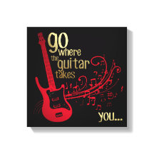 Go where the guitar takes you.... Canvas Art
