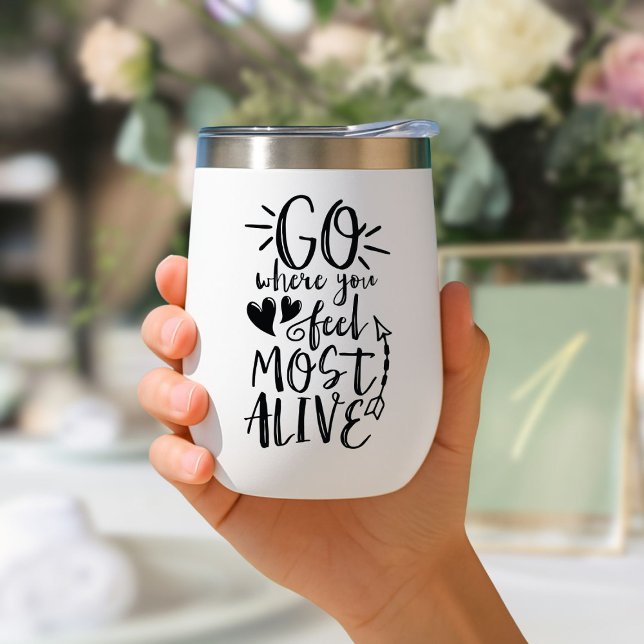 Go where you feel most alive Travel Mug Insulated (Creator Uploaded)