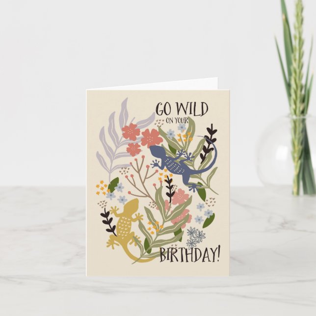 Go Wild on Your Birthday Thank You Card (Front)
