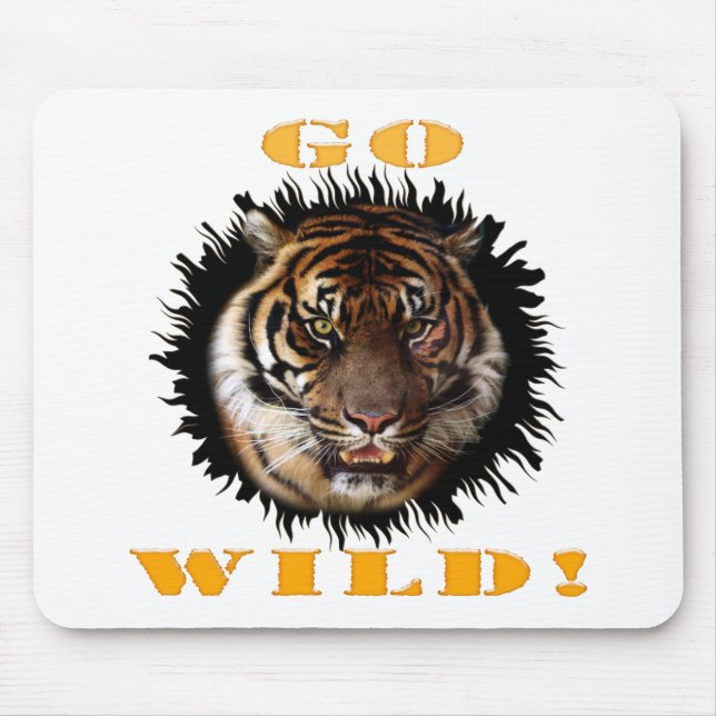 Go Wild Tiger Mouse Pad (Front)