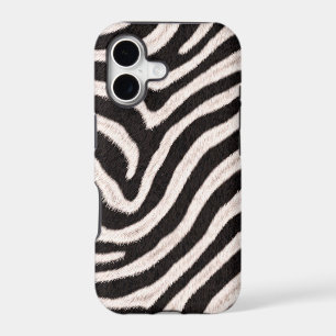 Go Wild Zebra Stripe Black White Faux Fur Look