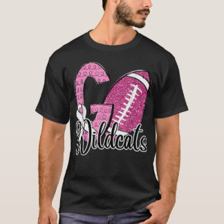 Go Wildcats School Sports Fan Spirit Breast Cancer T-Shirt