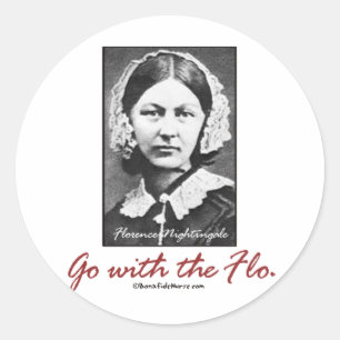 Go with Florence Nightingale Classic Round Sticker