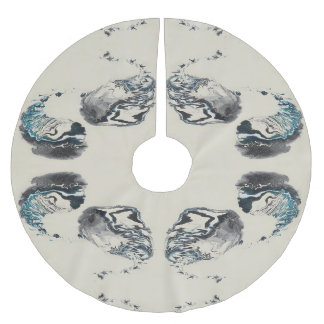 Go With the Flow - Acrylic Pouring Brushed Polyester Tree Skirt