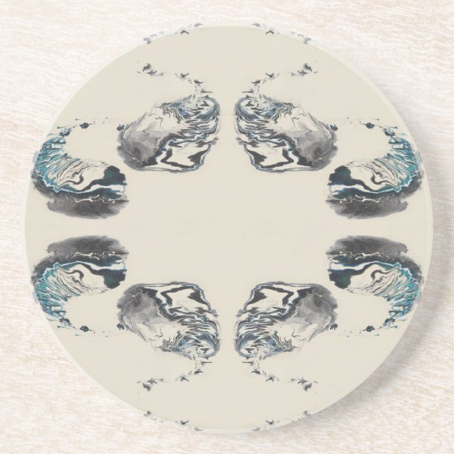 Go With the Flow - Acrylic Pouring Coaster (Front)
