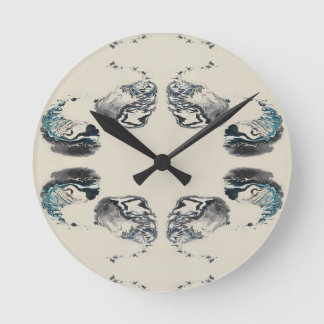 Go With the Flow - Acrylic Pouring Round Clock