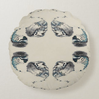 Go With the Flow - Acrylic Pouring Round Cushion