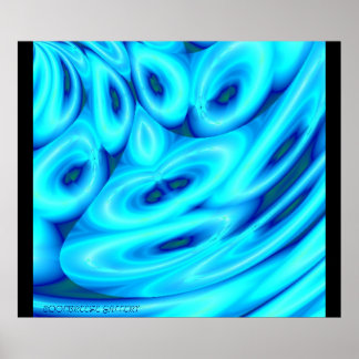 GO WITH THE FLOW!! (Ice Blue) Poster