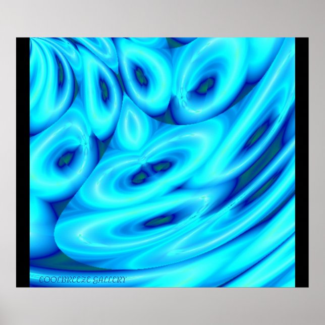 GO WITH THE FLOW!! (Ice Blue) Poster (Front)