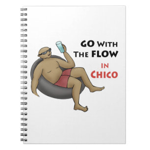 Go With The Flow in Chico Spiral Notebook