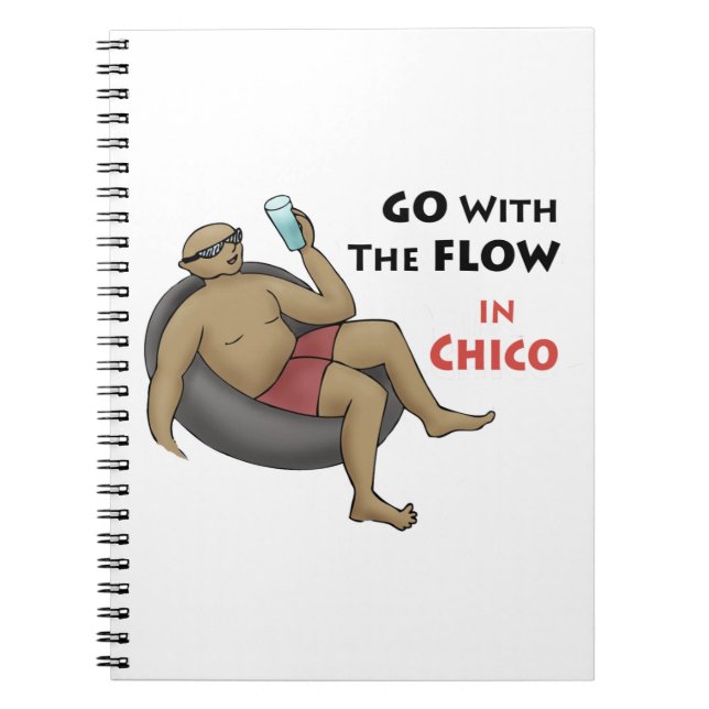 Go With The Flow in Chico Spiral Notebook (Front)