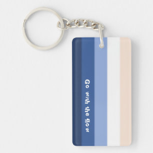 "Go with the flow" Sand and Ocean Key Ring