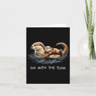 Go With The Flow Sea Otter Mother Day Card