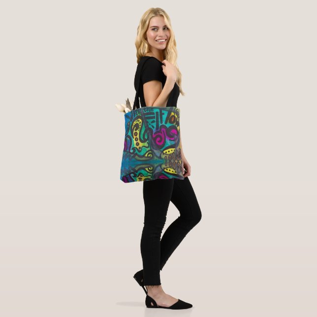 'Go WIth the Flow' Tote Bag (On Model)