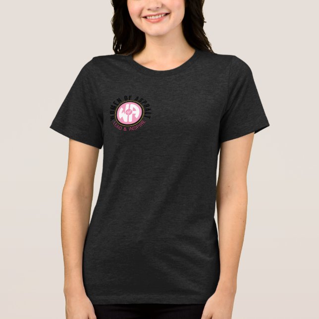"Go with the Pink" Ladies Black T-Shirt Tri-Blend Shirt (Front)