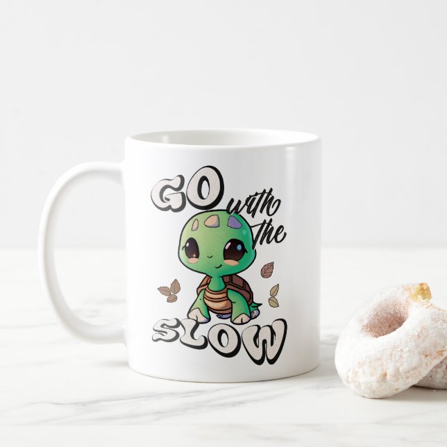 Go with the slow coffee mug (With Donut)