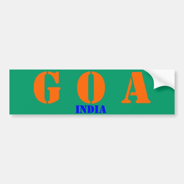 Goa India Bumper Sticker (Front)