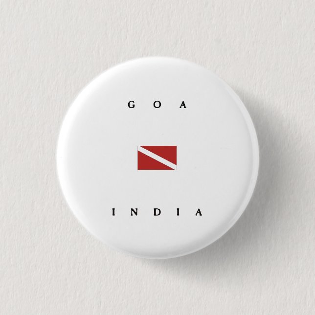Goa India Scuba Dive Flag 3 Cm Round Badge (Front)