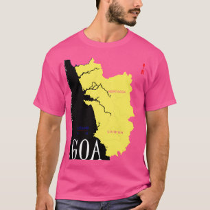 Goa Map - Incredible India T-Shirt