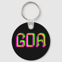 Goa psychedelic keychain